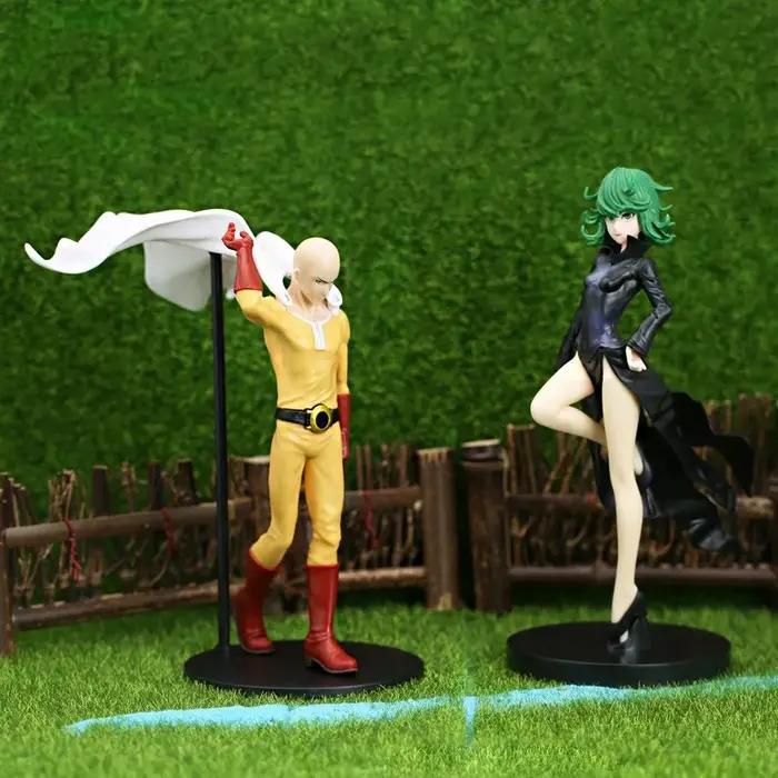 18CM Anime Figure UN PUNCH-MAN Figure Chauve Saitama Tatsumaki Debout Figure Modèle Jouet Statique C