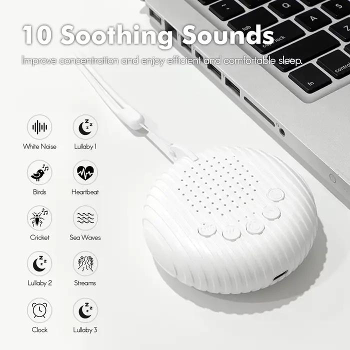 Machine à bruit blanc 10/12 sons, Rechargeable par USB, Portable, pour bébé, adulte, personnes âgées