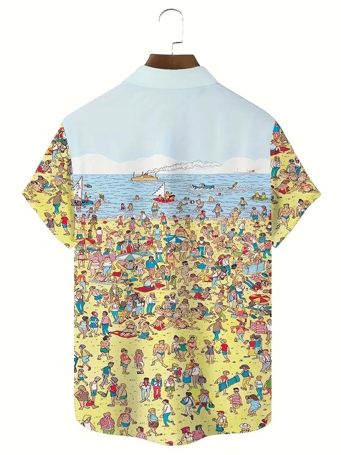 Chemise hawaïenne Simple pour hommes, imprimé visage 3d, chemises à manches courtes, vêtements de pl