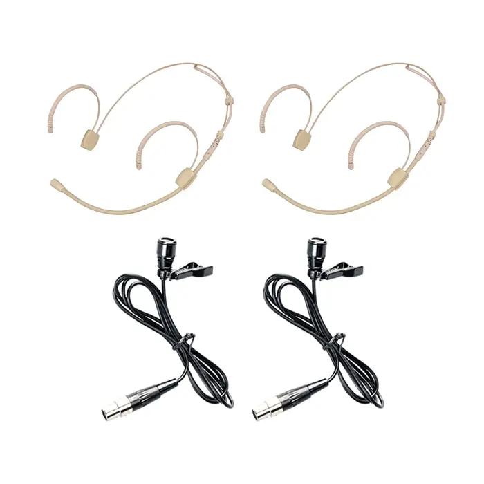 Leicozic 2 pièces AD4D AD4Q ensemble de microphones à revers Lavalier avec transmetteur Body Pack po