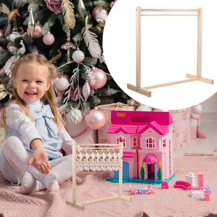 Etagère de rangement en bois pour jouets et vêtements de bébés et jeunes enfants porte-vêtements T1 chambre de bébé organisation efficace et attrayante