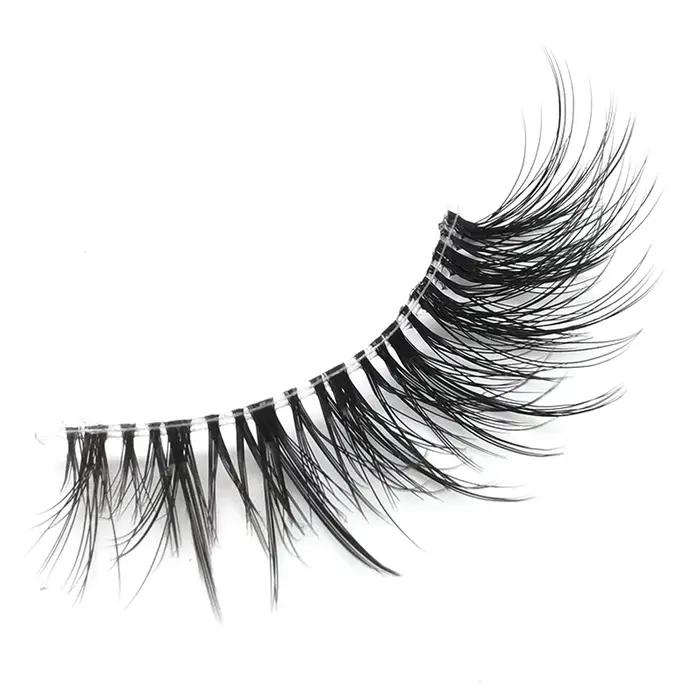 7 paires de cils oeil de chat, cils de vison artificiels aspect naturel cils de vison intelligents c