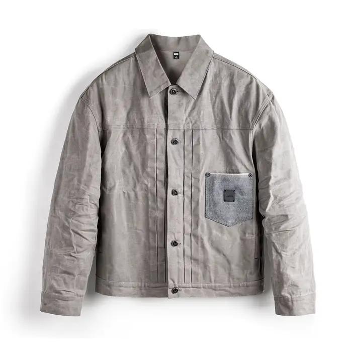 Maden – veste cirée à l'huile Vintage pour hommes, manteau de chasse imperméable en V, Double plis,