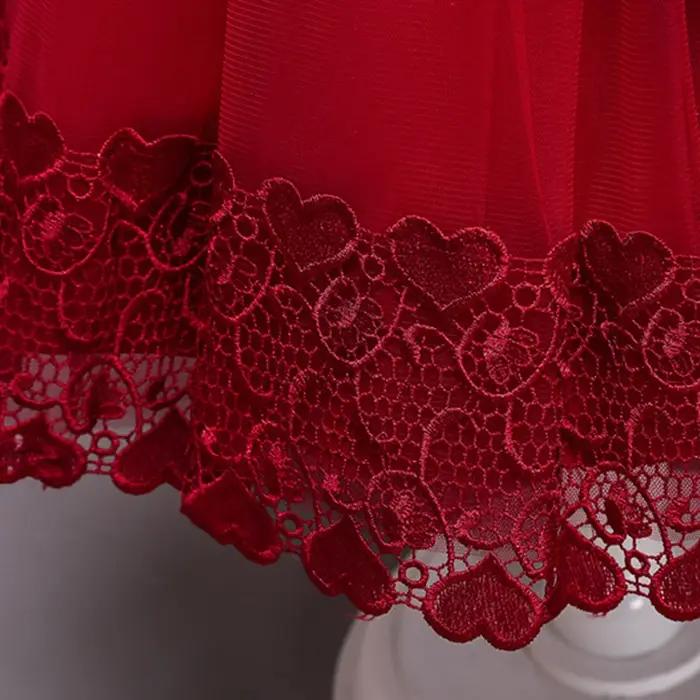 Robe d'été en dentelle pour filles, tenue de soirée à fleurs appliquées, Costume pour enfants de 2 à
