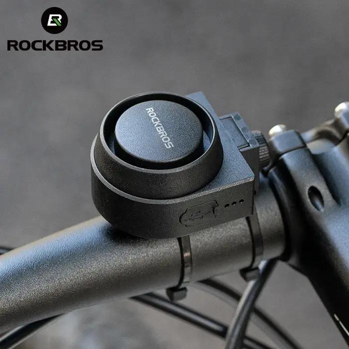 ROCKBROS-Sonnette électrique de type C pour vélo, klaxon antivol, télécommande sans fil, IPX5, insta