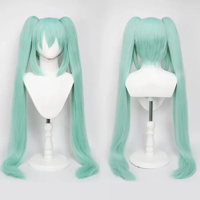 Perruque de Cosplay synthétique longue et lisse de 110cm + queue de cheval à Clip, perruques de Cosp