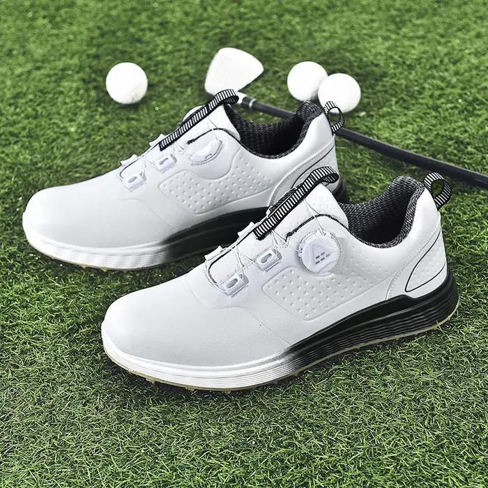 Offre spéciale blanc hommes chaussures de Golf taille 46 conception anti-dérapant femmes chaussures