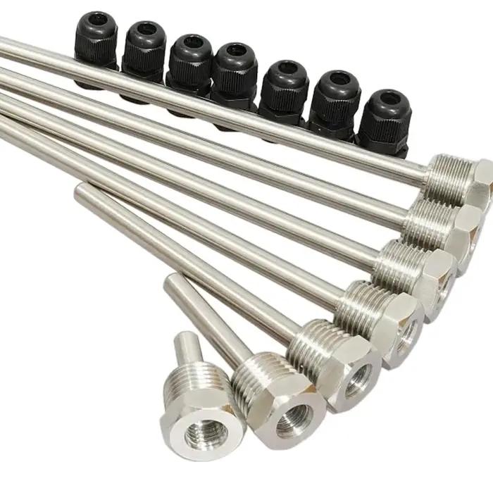 Poche thermométrique 304 en acier inoxydable 304, filetage 1/2 G, OD6mm, manchon d'immersion pour ca
