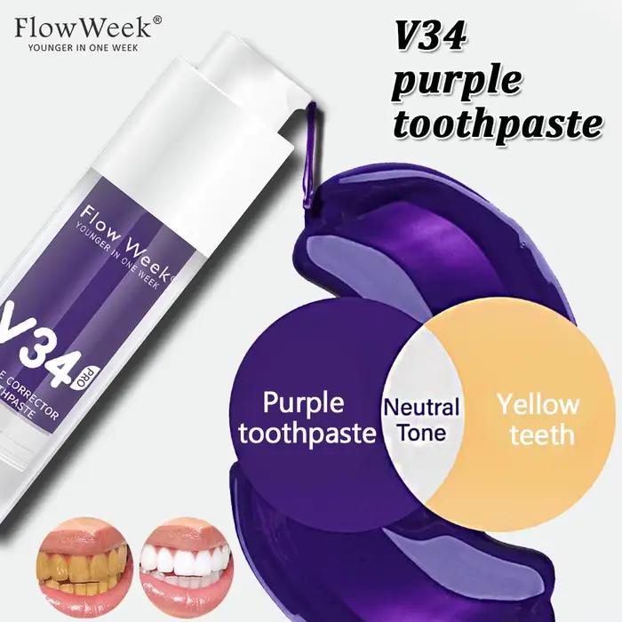 Flow-du-- Dentifrice orthodontique V34 Pro, Protection des dents, Soin de l'émail dentaire, Décontam