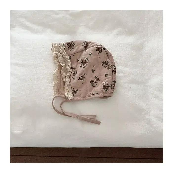 MILANCEL nouveau hiver enfants chapeau mignon épissage Floral dentelle enfants Protection des oreill