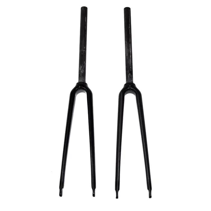 Date 700C 25.4mm course vélo de route brillant mat 3K UD fourche entièrement en fibre de carbone pis