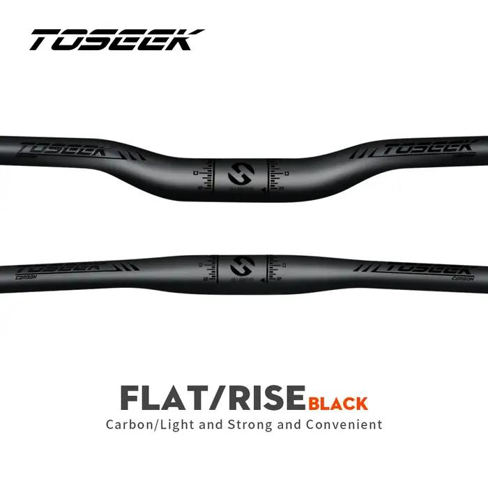 TOSEEK – guidon de vtt en carbone noir mat pour accessoires de vélo de montagne, 31.8x580-720/740/76