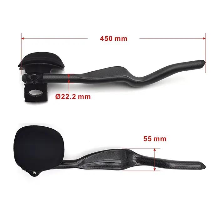 Vélo de route Triathlon temps d'essai 3K repose-vélo entièrement en carbone guidon TT 35 degrés pour extension de guidon Aero avec clip occasion course endurance triathlon