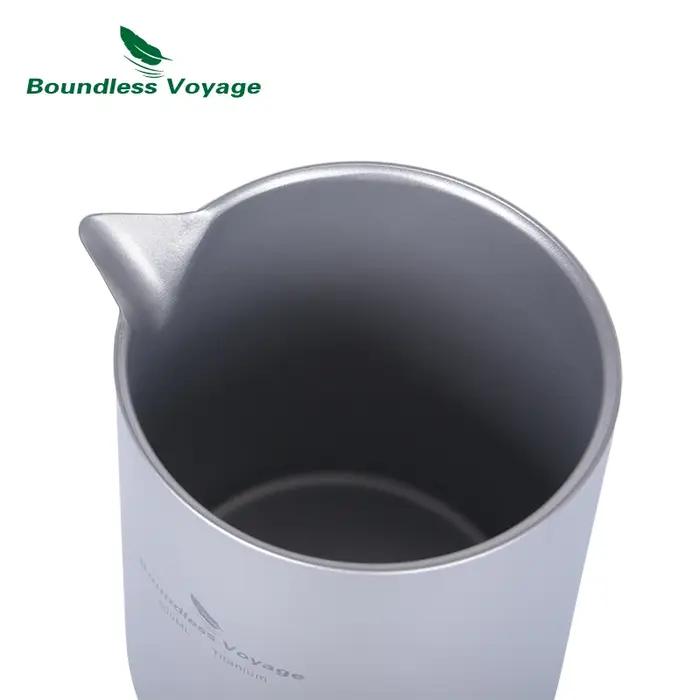 Boundless Voyage-Service à thé en titane à double paroi, théière légère avec filtre, camping en plei