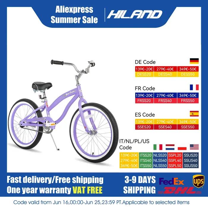 YSTAR-Beach Cruiser Bike pour filles, garçons, hommes et femmes, vélos à vitesse unique pour enfants
