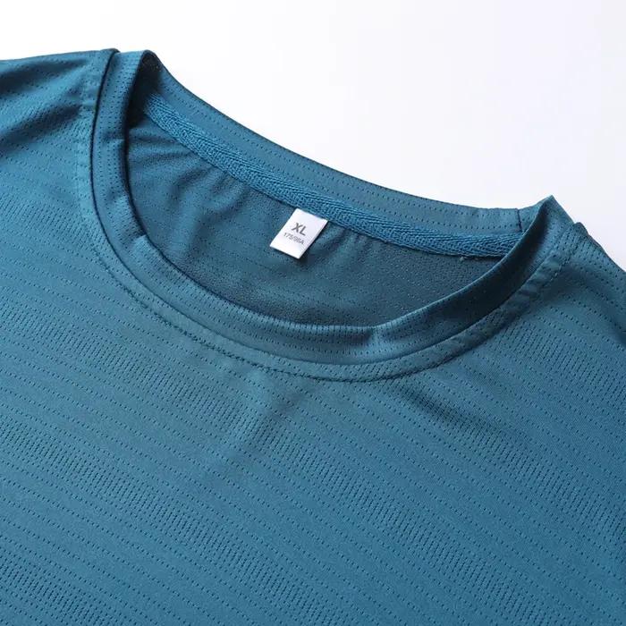 CHRLCK hommes course séchage rapide T-shirts respirant randonnée pêche T-shirts élasticité douce Spo