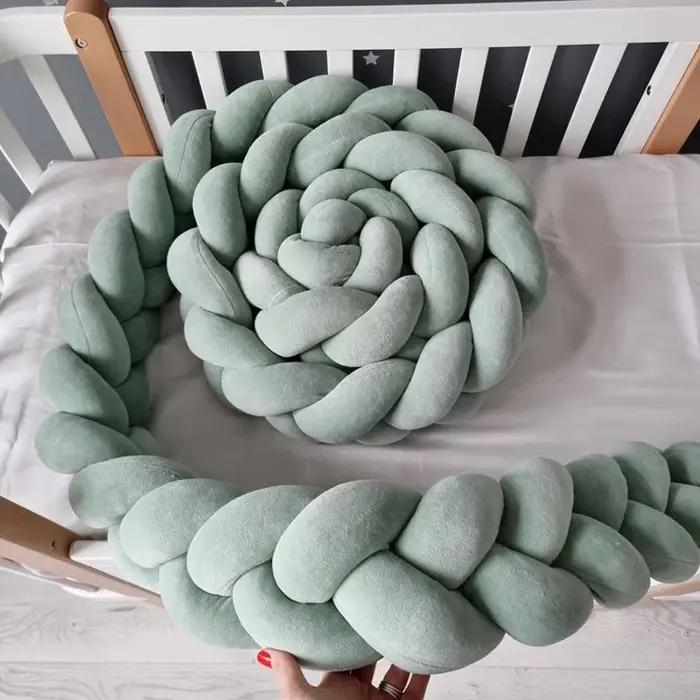 1-4 M bébé lit protecteur infantile berceau oreiller coussin tresse noeud pare-chocs berceau pare-ch