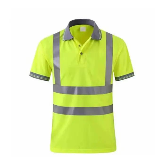 T-shirt Respirant à Manches Courtes pour Hommes, Chemises de Travail de Nuit, Vêtements de Travaux de Coulée, Haute Visibilité, Séchage Rapide, Activités Physiques Intenses