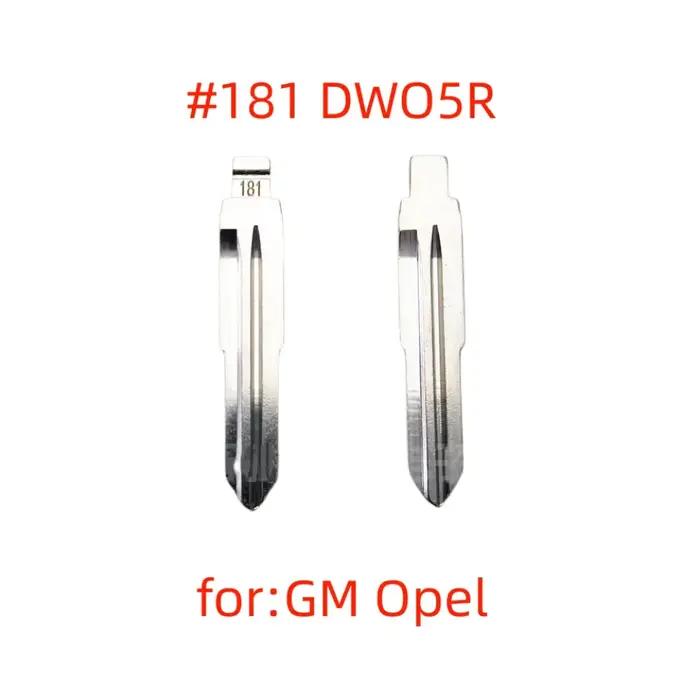 Bouton de clé 10 pièces 181 # KD clé lame DWO5R clé à rabat en métal clé de rechange vierge pour X