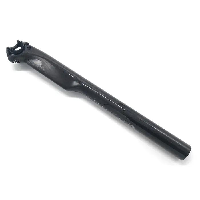 Tige de selle en fibre de carbone 3K, Tube de siège de vélo, noir mat, rouge, sans marque, 27.2/30.8