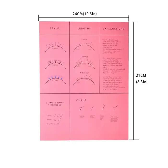 Tableau de carte de cils pour débutant, tableau de pratique des cils vaporeux, éponges en forme d'oe