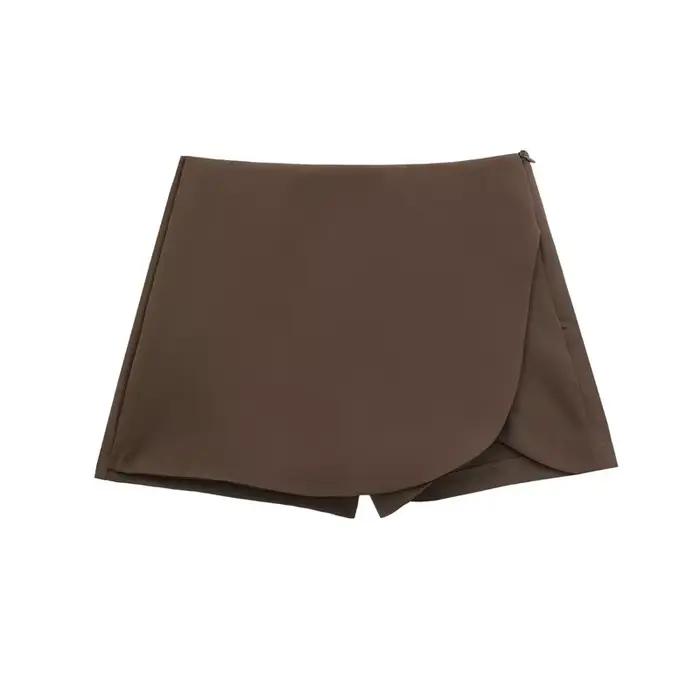MUJER 2025 noir Mini jupe Shorts femme mode asymétrique jupe pour femmes taille haute jupes courtes