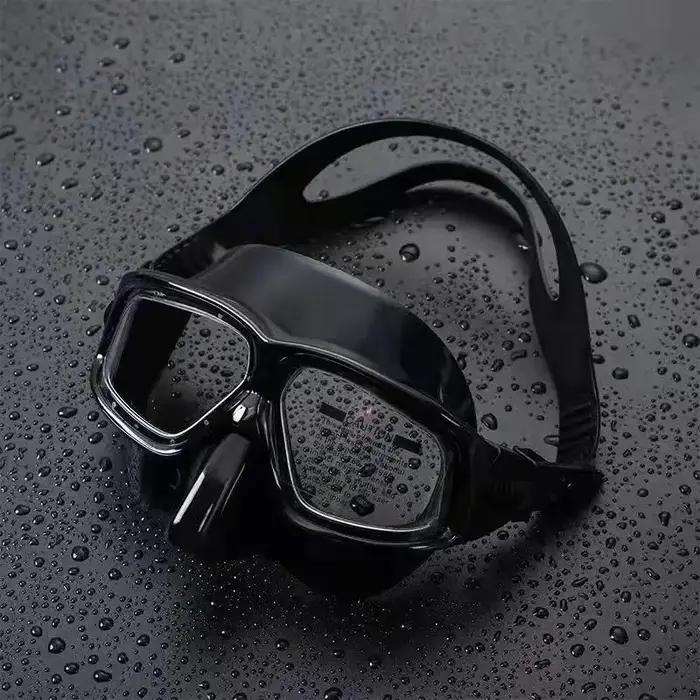 Masque de plongée miroir de surface de plongée gratuit, lentille antibuée haute définition, équipeme
