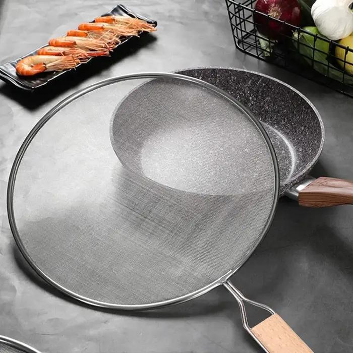 Cuisson friture acier inoxydable Anti-éclaboussures garde huile filet graisse éclaboussures écran ca