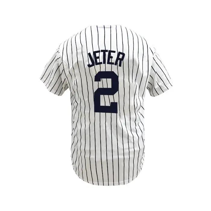 Nouvelle York pour hommes # 2 maillots de Baseball brodés, uniforme de sport respirant rétro pour l'