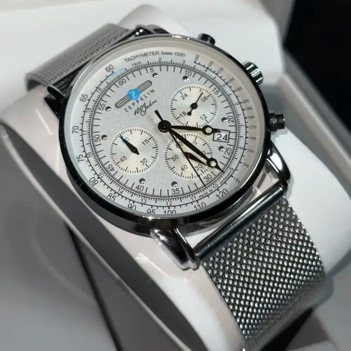 Montre Classique Homme Business et Loisirs, Chronographe Multifonctionnel à Trois Cadrans avec Secon