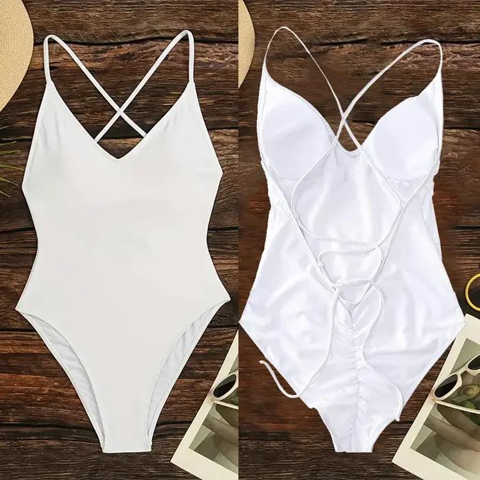 Maillot de bain une pièce femme 2025 - Bikini sexy grande taille pour plage et piscine - Modèle solide et tendance