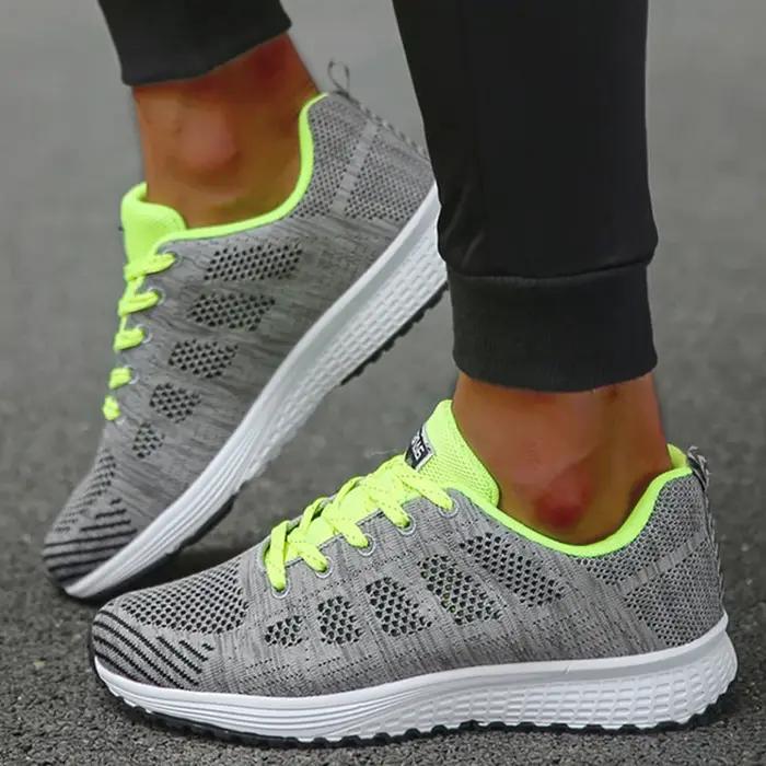 Baskets femme 2025 nouvelle mode baskets respirantes baskets confortables maille tissu à lacets chau