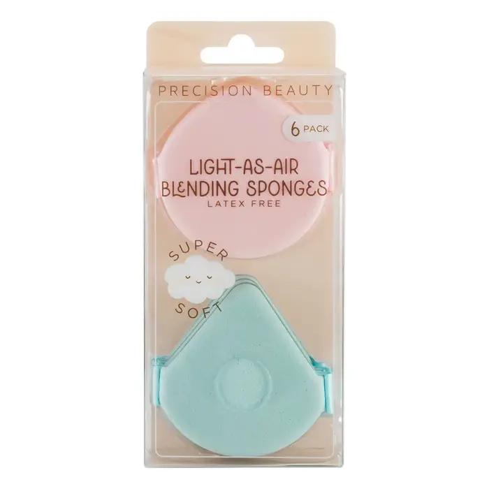 Light as Air Sponges Pack de 6 bleu et rose