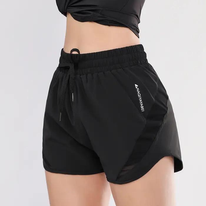 Short de sport pour femmes, yoga, fitness, taille haute, ample, trois-quarts, haute élasticité, séch