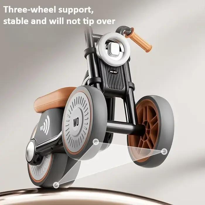 Vélo d'équilibre musical pour enfants avec lumières colorées et musique intégrée pour améliorer l'équilibre et la coordination des tout-petits occaions de jeu en plein air