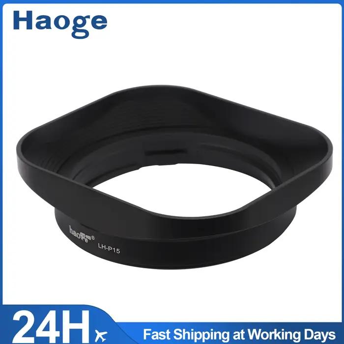 Haoge LH-P15 carré métal pare-soleil pour Panasonic Leica DG obturateur ILaffiliations 15mm f/1.7 AS