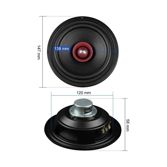 AIYIMA 2 pièces 5.25 pouces Hifi gamme complète haut-parleurs unités 4 8 Ohm 40W NdFeB aimant Loudsp