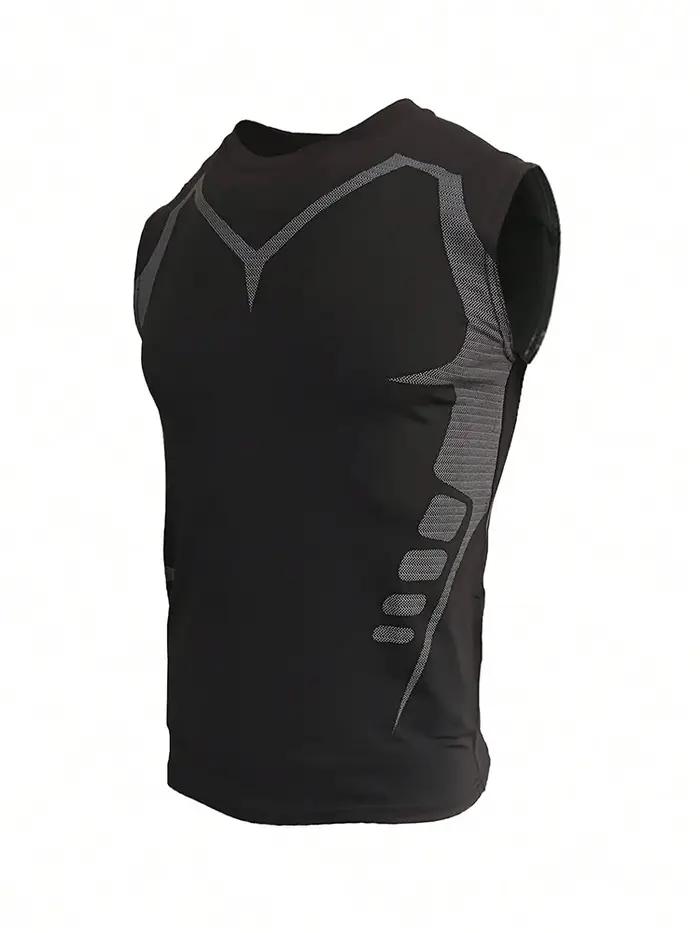 Maillot de sport élastique à compression pour homme, sous-vêtement respirant, séchage rapide, absorb