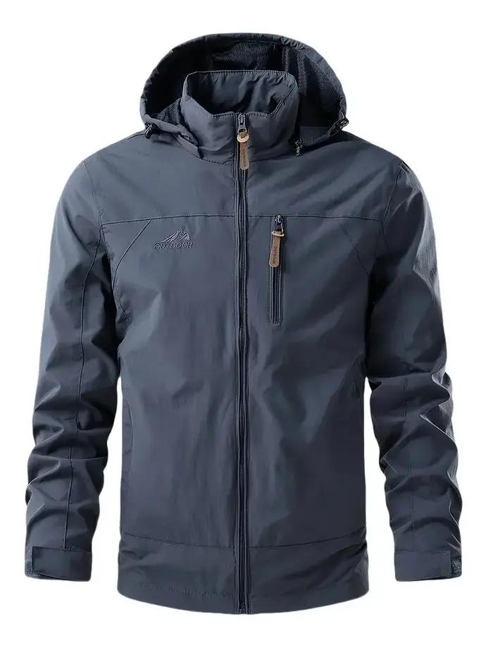 Nouvelle veste de pluie imperméable et coupe-vent légère à capuche pour homme, idéale pour l'escalad