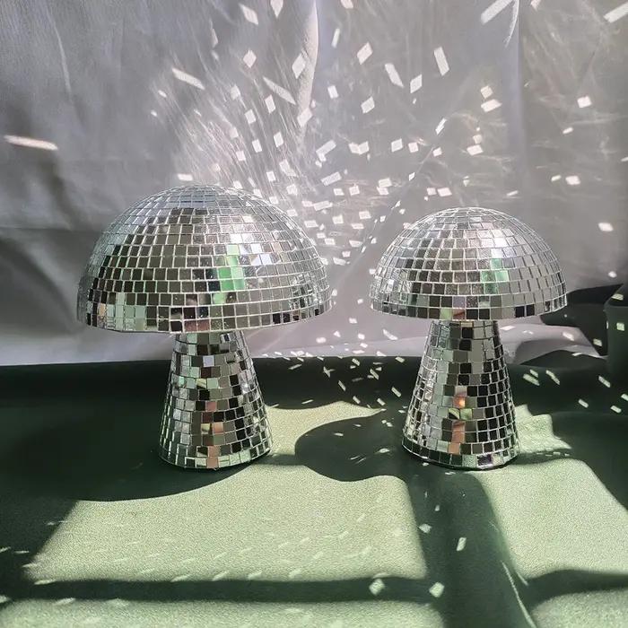 Boule Disco champignon pour décorations pour la maison décor de fête miroir boule Disco forme champi