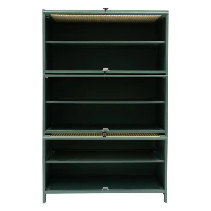 Armoire de Rangement de Chaussures en Bambou de Grande Capacité, à 6 Niveaux, de Couleur Verte