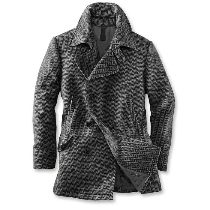 Veste de costume pour hommes, simple boutonnage, chevrons, poches Design de mode décontractées, tail