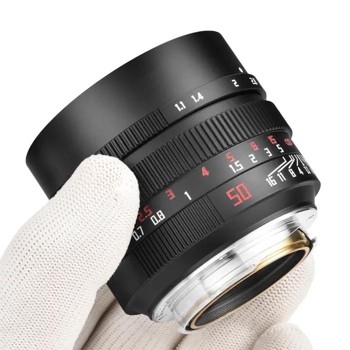 VLOGMAGIC Objectif à grande ouverture 50 mm F/1.1 à mise au point manuelle, monture Leica M / L, mis