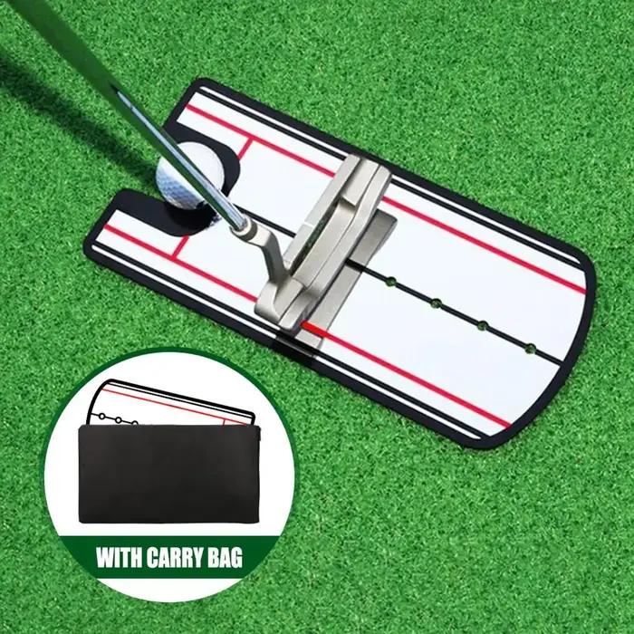 Miroir de pratique de mise de Golf, aide à l'entraînement à l'alignement du miroir, ligne d'oeil de