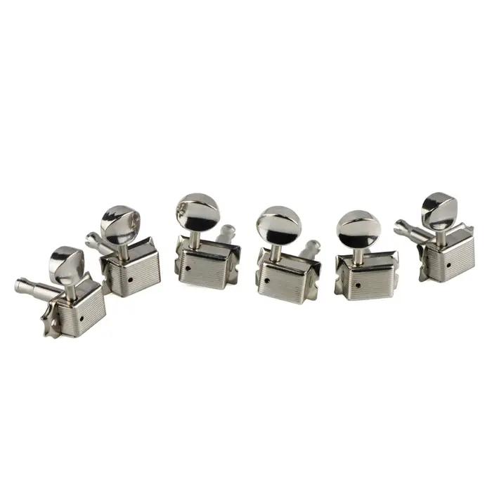FLEOR – ensemble de têtes de guitare électrique Vintage 6 en ligne, Nickel argent, accordeurs, touch