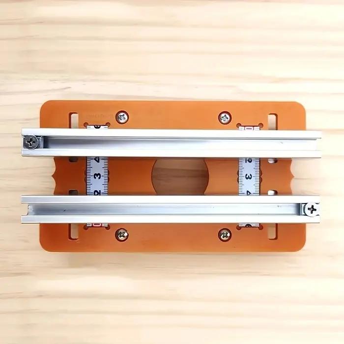 Outil de localisation de rainurage de routeur à bois 2 en 1, Base fendue et support de fixation, cou
