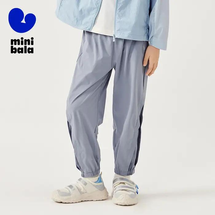 Mini Bala Pantalons d'été en maille pour garçons et filles, pantalons d'école à haute élasticité pou