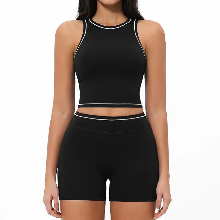 Ensemble de yoga 2 pièces pour femme, tenue de sport, survêtement de gym, vêtements de sport à sécha