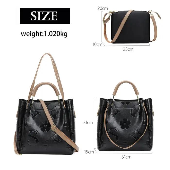 Ensemble de sacs à main avec poignée supérieure, grand sac à bandoulière en cuir végétalien, sac sea