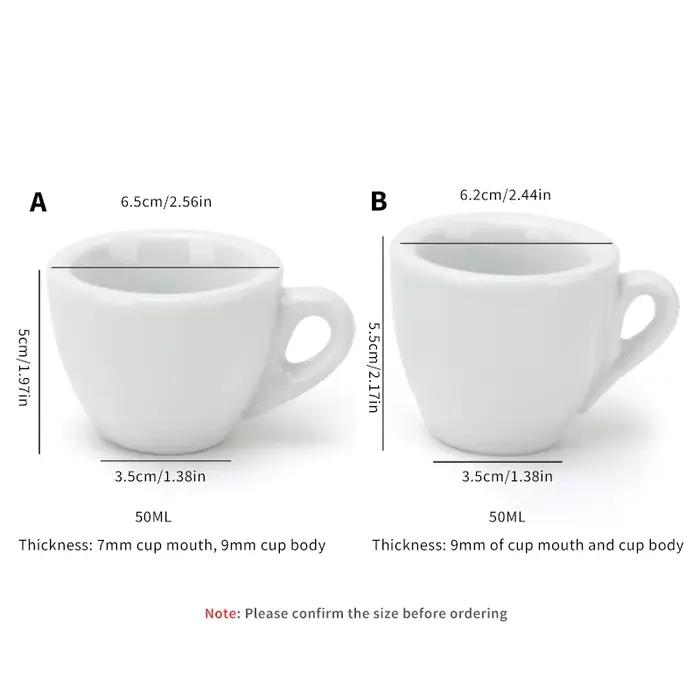 Ensemble de tasses à expresso en porcelaine 50ml, tasses à café Cappuccino, tasses à Shots express a